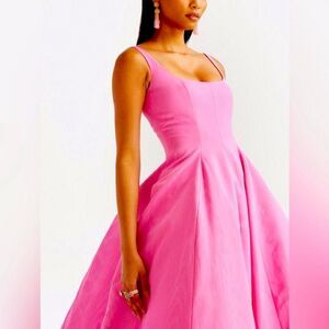 Isaac Mizrahi Women's Pink Corduroy Midi Dress